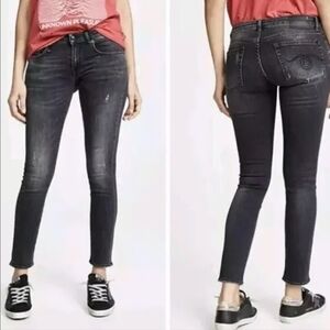 R13 Kate Black Wash Skinny Jeans 27